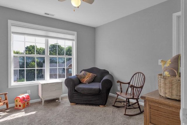 2105 Burgess Ln, Spring Hill, TN 37174 - sitting room featuring plenty of natural light, ceiling fan, and carpet flooring