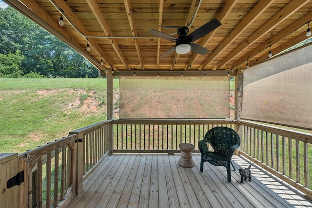 26 Sycamore Rdg W, Burns, TN 37029 - deck featuring ceiling fan and a lawn