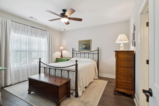26 Sycamore Rdg W, Burns, TN 37029 - bedroom with dark wood-type flooring and ceiling fan
