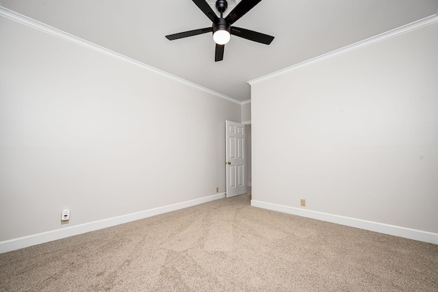 1436 Cheshire Pl, Murfreesboro, TN 37129 - empty room featuring ornamental molding, a ceiling fan, and light colored carpet