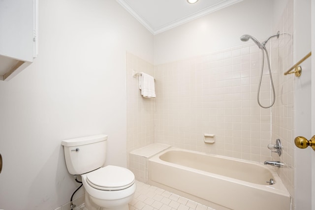 1436 Cheshire Pl, Murfreesboro, TN 37129 - full bath featuring crown molding, tub / shower combination, and tile patterned flooring