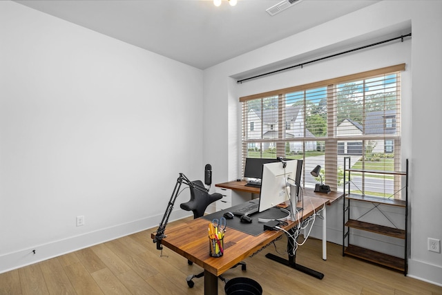5831 Branta Dr, Franklin, TN 37064 - office area featuring light wood-type flooring and baseboards