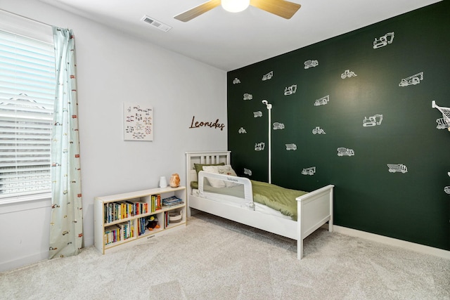 5831 Branta Dr, Franklin, TN 37064 - bedroom featuring carpet and ceiling fan