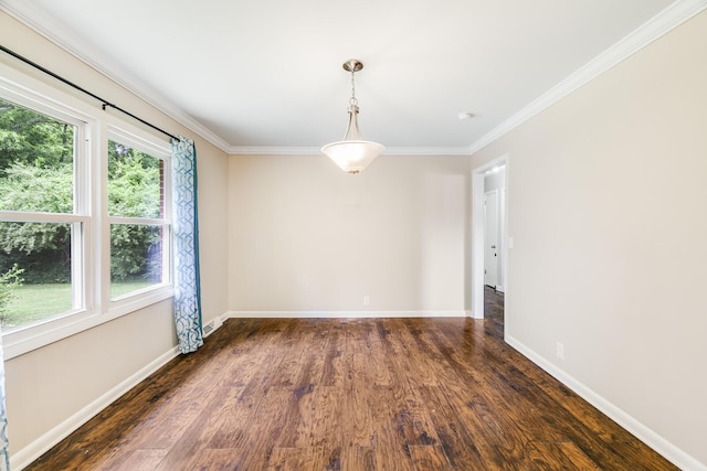 2010 Olympia Pl, Murfreesboro, TN 37130 - unfurnished room with ornamental molding and dark wood-style flooring