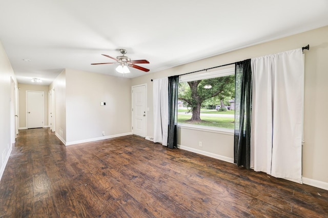 2010 Olympia Pl, Murfreesboro, TN 37130 - spare room featuring dark wood-style floors and ceiling fan