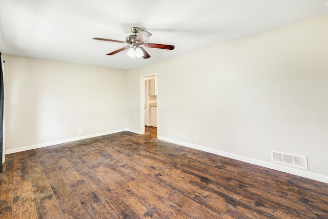 2010 Olympia Pl, Murfreesboro, TN 37130 - spare room with ceiling fan and dark wood finished floors