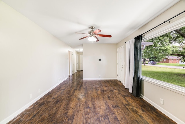 2010 Olympia Pl, Murfreesboro, TN 37130 - empty room with ceiling fan and dark wood-style flooring
