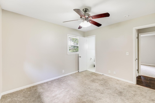 2010 Olympia Pl, Murfreesboro, TN 37130 - unfurnished bedroom featuring carpet, ensuite bathroom, and a ceiling fan