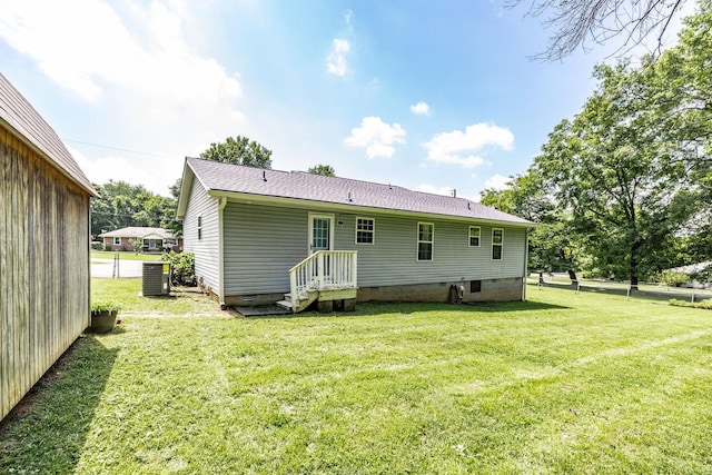 112 Ray Ave, Old Hickory, TN 37138 - back of house featuring crawl space and roof with shingles