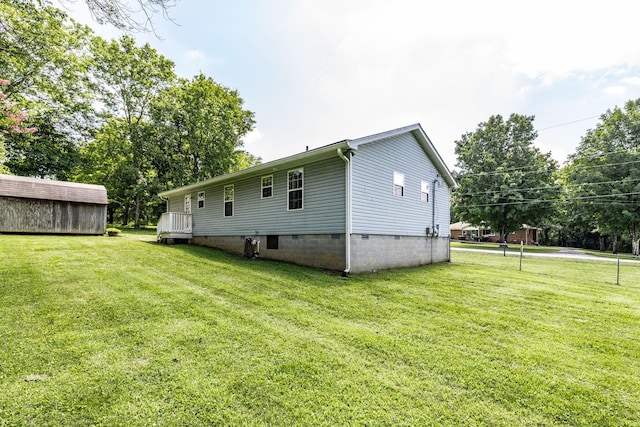 112 Ray Ave, Old Hickory, TN 37138 - back of house featuring a lawn and crawl space