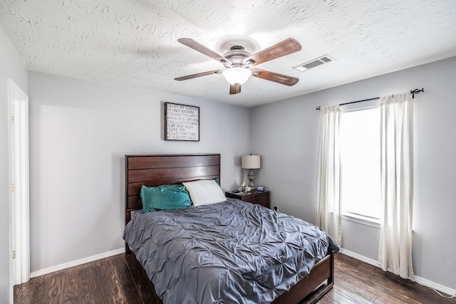 112 Ray Ave, Old Hickory, TN 37138 - bedroom with wood finished floors, a textured ceiling, and a ceiling fan