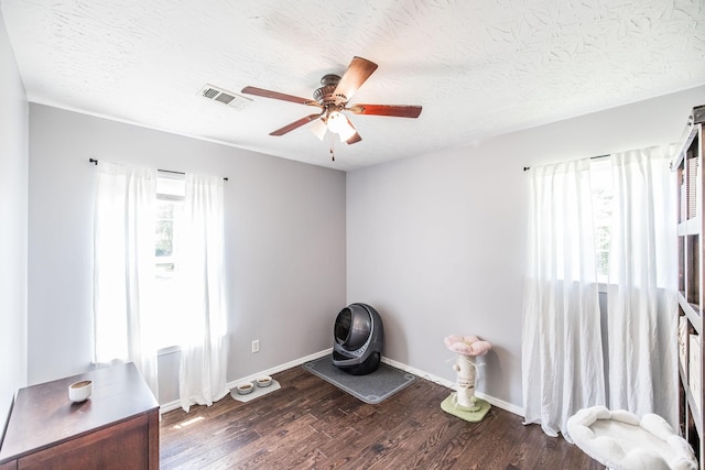 112 Ray Ave, Old Hickory, TN 37138 - interior space with a ceiling fan, wood finished floors, and a textured ceiling