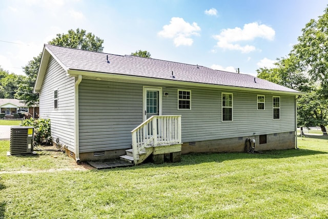 112 Ray Ave, Old Hickory, TN 37138 - rear view of property featuring crawl space, a yard, and roof with shingles