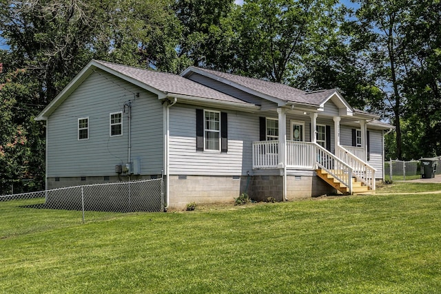 112 Ray Ave, Old Hickory, TN 37138 - view of front of property featuring covered porch, crawl space, roof with shingles, and stairway