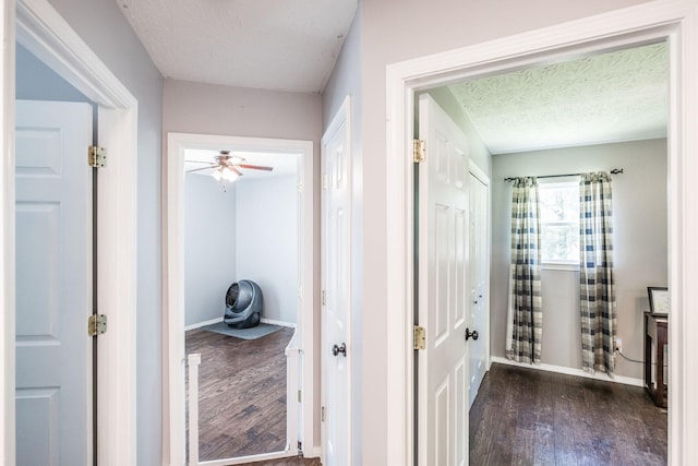 112 Ray Ave, Old Hickory, TN 37138 - hallway with dark wood-style flooring and a textured ceiling