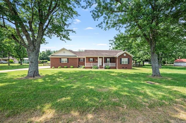 1324 Mockingbird Ln, Murfreesboro, TN 37130 - single story home featuring covered porch, brick siding, crawl space, and a front yard