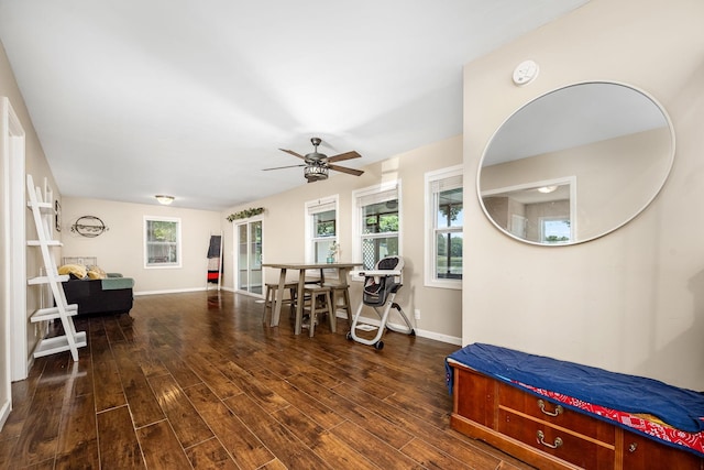 55 Parker Pt, Beechgrove, TN 37018 - interior space with wood finished floors, ceiling fan, and healthy amount of natural light