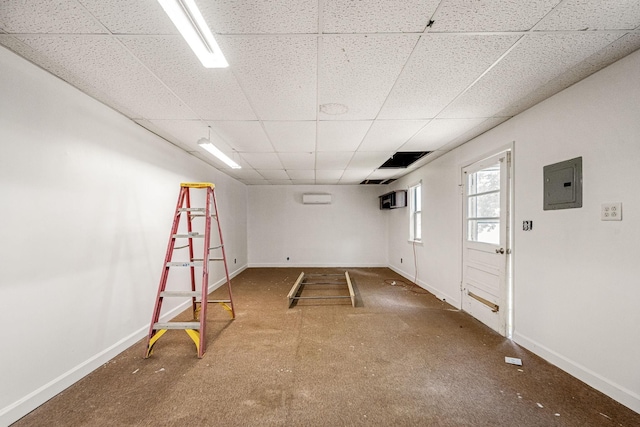 55 Parker Pt, Beechgrove, TN 37018 - unfurnished room featuring electric panel, a paneled ceiling, and carpet floors