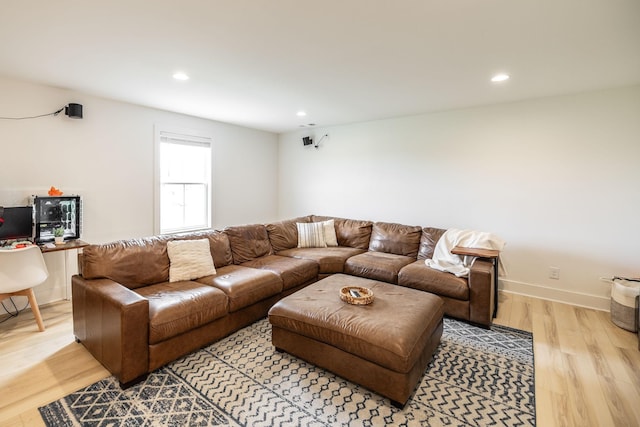 1446 Littleton Ranch Rd, Castalian Springs, TN 37031 - living area with light wood finished floors and recessed lighting
