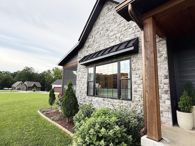 1782 Honey Ln, Estill Springs, TN 37330 - view of property exterior with stone siding and a lawn