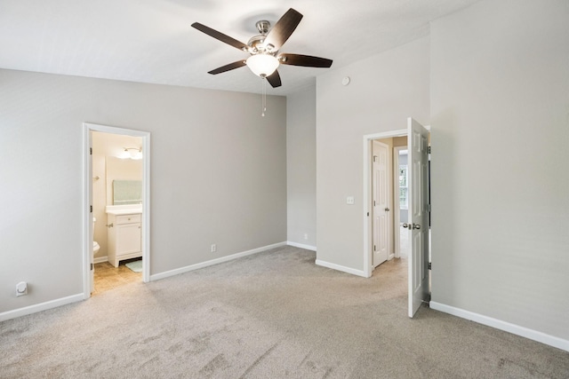 3138 Prater Ct, Murfreesboro, TN 37128 - unfurnished bedroom featuring carpet, ensuite bathroom, and ceiling fan