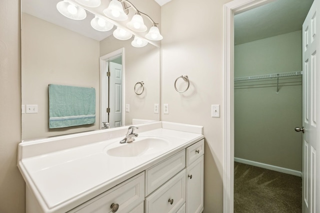 3138 Prater Ct, Murfreesboro, TN 37128 - bathroom with vanity and a spacious closet