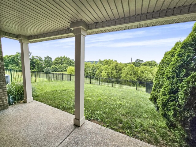 835 Meadowcrest Way, Lebanon, TN 37090 - fenced backyard featuring a patio area and view of scattered trees