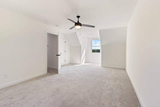 2210 Garners Creek Rd, Dickson, TN 37055 - bonus room with ceiling fan, light carpet, and vaulted ceiling
