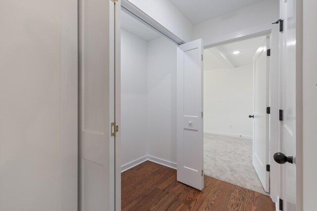 2210 Garners Creek Rd, Dickson, TN 37055 - corridor with dark wood-type flooring and recessed lighting