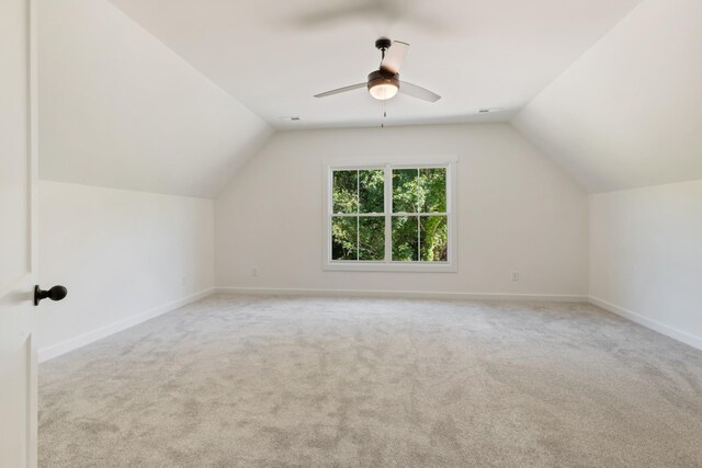 2210 Garners Creek Rd, Dickson, TN 37055 - additional living space featuring vaulted ceiling, carpet floors, and ceiling fan