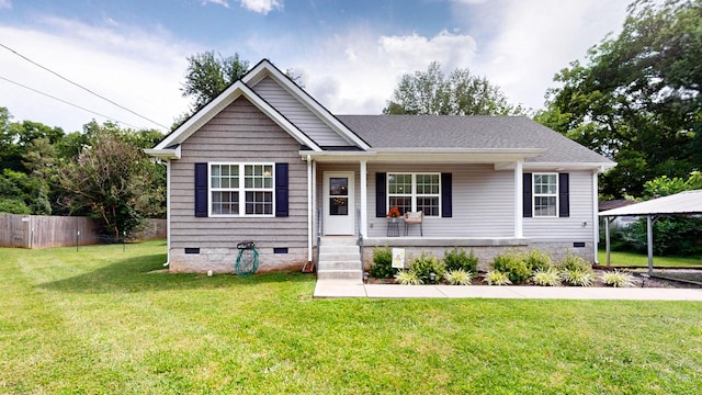 341 Holly Grove Rd, Lewisburg, TN 37091 - view of front facade featuring crawl space, a porch, and roof with shingles
