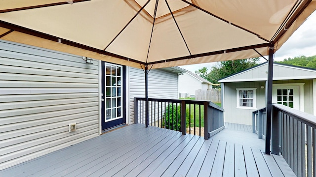 341 Holly Grove Rd, Lewisburg, TN 37091 - wooden deck with a gazebo