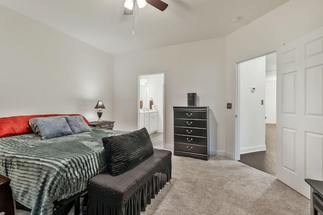 2326 Laurelstone Dr, Murfreesboro, TN 37130 - bedroom with carpet floors, ensuite bathroom, and a ceiling fan