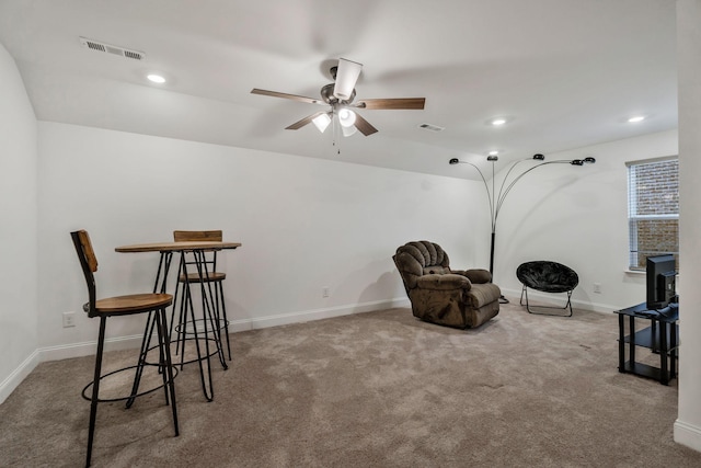 2326 Laurelstone Dr, Murfreesboro, TN 37130 - unfurnished room with carpet floors, ceiling fan, and recessed lighting