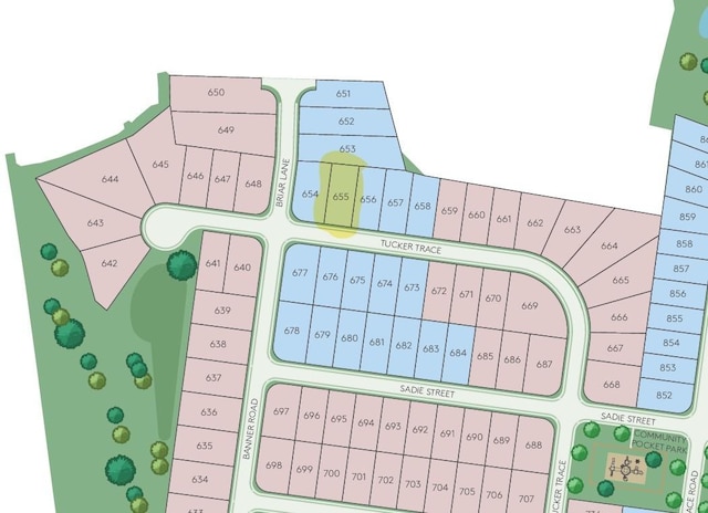 3380 Tucker Trce, Columbia, TN 38401 - parcel map