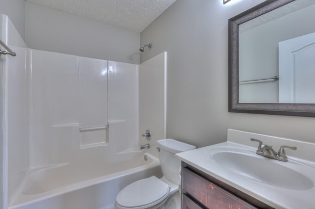 212 Towbridge Dr, Murfreesboro, TN 37129 - bathroom with a textured ceiling, vanity, and shower / washtub combination