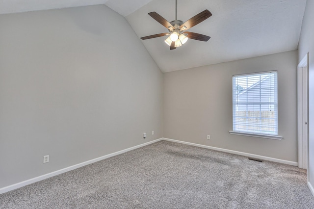 212 Towbridge Dr, Murfreesboro, TN 37129 - carpeted empty room featuring lofted ceiling and ceiling fan