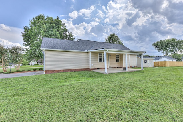 212 Towbridge Dr, Murfreesboro, TN 37129 - back of house with a patio area and roof with shingles