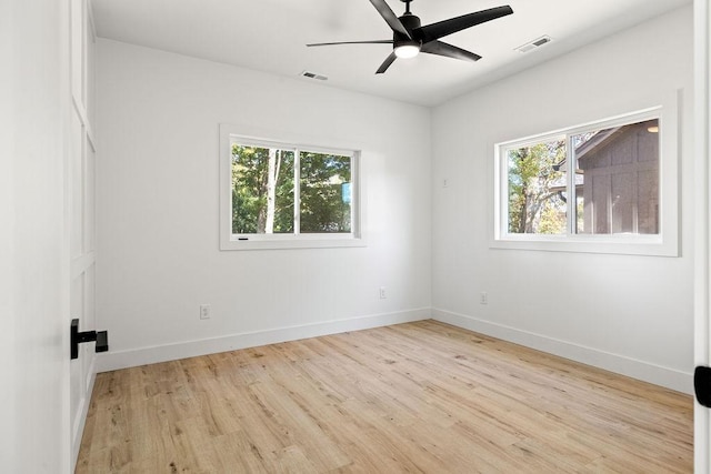 1905 Highland Ave, Columbia, TN 38401 - spare room featuring light wood-style floors and a ceiling fan