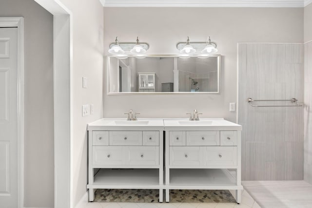 231 Green Harbor Rd Unit 59, Old Hickory, TN 37138 - full bathroom featuring tiled shower, double vanity, and tile patterned floors