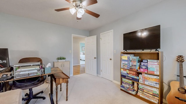 1335 Chippendale Cir, Columbia, TN 38401 - office space featuring ceiling fan and carpet