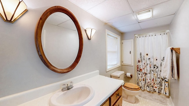 1335 Chippendale Cir, Columbia, TN 38401 - full bath with vanity, a drop ceiling, and a shower with shower curtain