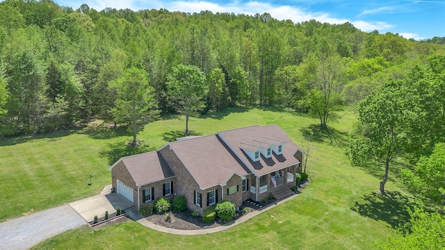 2600 Little Bartons Creek Rd, Cumberland Furnace, TN 37051 - view from above of property with a heavily wooded area
