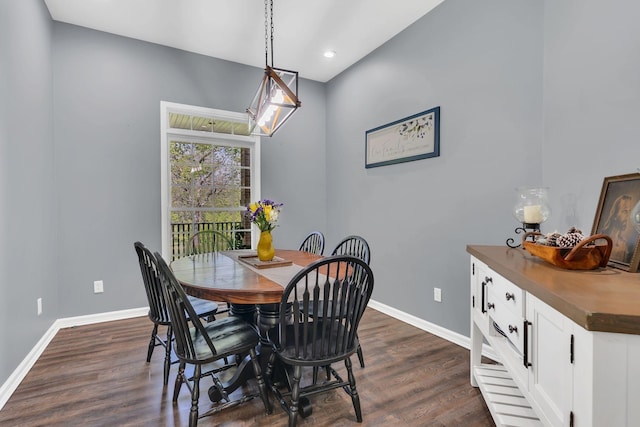 2600 Little Bartons Creek Rd, Cumberland Furnace, TN 37051 - dining space featuring dark wood-type flooring and recessed lighting