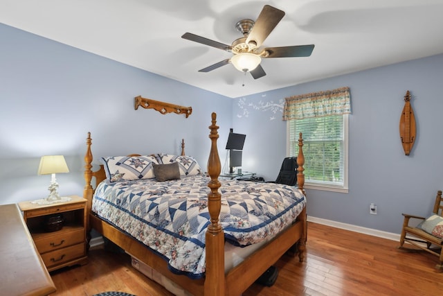 1550 Beech Bottom Rd, Watertown, TN 37184 - bedroom with wood finished floors and a ceiling fan