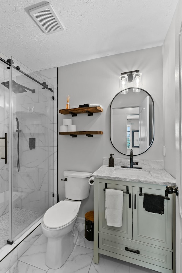 1620 Baucom Dr, Columbia, TN 38401 - bathroom with marble finish flooring, vanity, and a marble finish shower