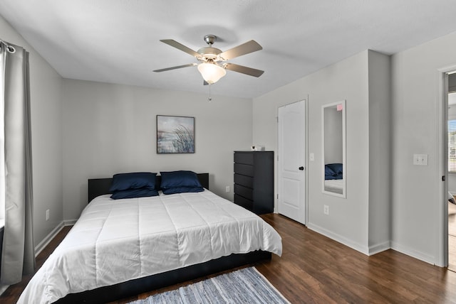 1620 Baucom Dr, Columbia, TN 38401 - bedroom featuring dark wood-style flooring and ceiling fan