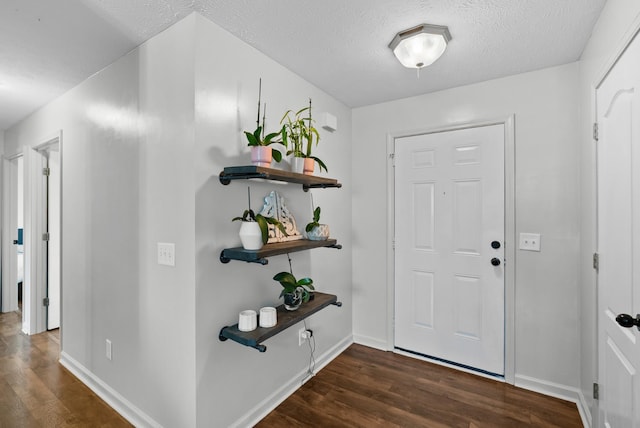 1620 Baucom Dr, Columbia, TN 38401 - entrance foyer with dark wood-style floors and a textured ceiling