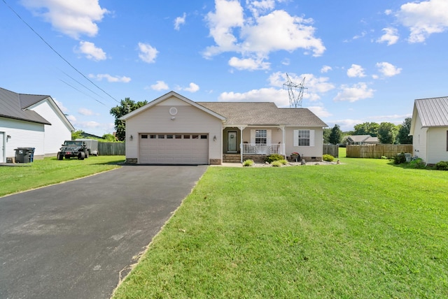 1620 Baucom Dr, Columbia, TN 38401 - ranch-style house featuring asphalt driveway, covered porch, and an attached garage