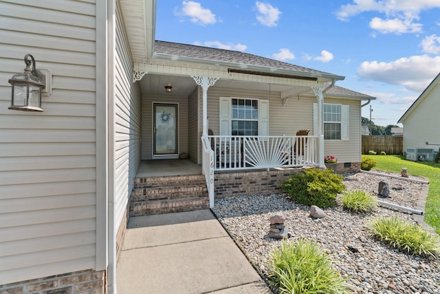1620 Baucom Dr, Columbia, TN 38401 - property entrance featuring covered porch, roof with shingles, and crawl space